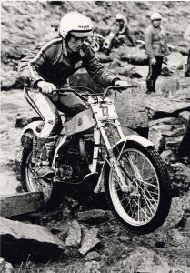 rob shepherd 340 appleyard bultaco in one of his last outings at the 1982 wetherby bottle trial