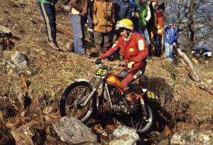 Happier times, an eric Kitchen photo of Rob Edwards in the 1979 Scottish on his Montesa Cota 349. (Photo Copyright - Eric Kitchen)