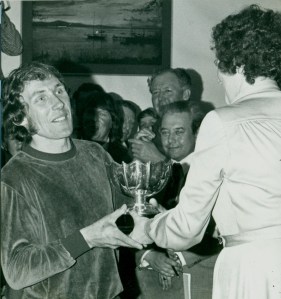1978 - Rob receives his award at the Scottish Six Days. He came second to Martin Lampkin. Photo Copyright: Mike Rapley