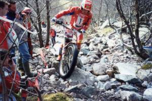 One of the first images we used when Trials Guru was a fledgling facebook page. Jordi Tarres (Beta) at the World Trials Championship round at Glen Nevis, Scotland in 1992. Photo: Iain Lawrie, kinlochleven. 