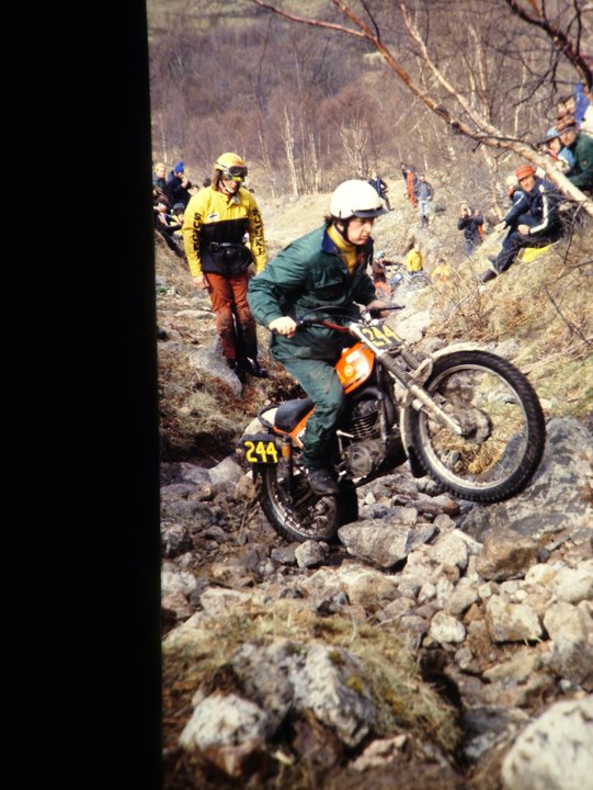 Chris Clarke from Sheffield in the 1979 Scottish Six Days on his 348 Montesa -© - Jimmy Young, Armadale.
