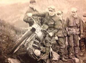 Creag an Eillen, on the Rothiemurchus Estate near Aviemore in 1965 on the Greeves in the Scottish Six days.