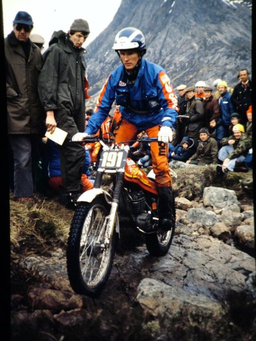 Lane Leavitt, California/USA (349 Montesa) at the 1980 Scottish Six Days on Altnafeadh. - © - Jimmy Young, Armadale.