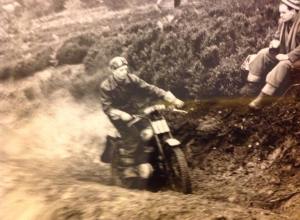 On the 197 OEC, Derek's first trials bike