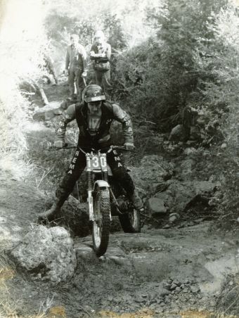 Rob Edwards on a 348 Montesa - Santigosa Three Day Trial 1977. Photo: Rob Edwards Private Collection