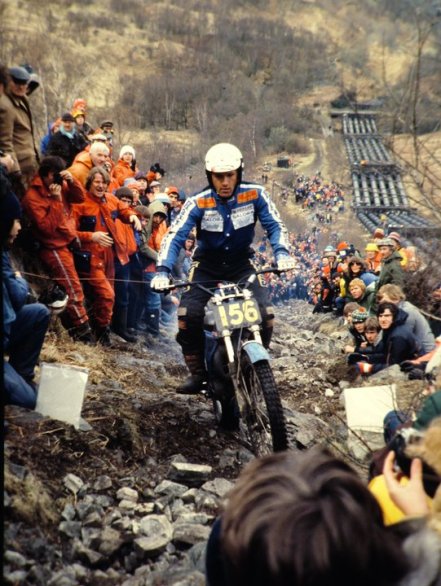 1979 Scottish Six Days - Yrjo Vesterinen ( 325 Bultaco) on Pipeline. © - Jimmy Young, Armadale.