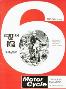 The 1967 SSDT programme cover featured the 1966 winner, Alan Lampkin on his factory BSA 748MOE
