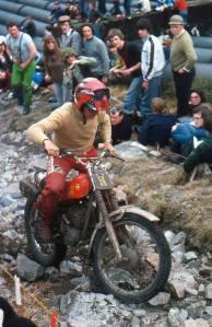 Juame Subira (349 Montesa) on Pipeline in the 1978 Scottish Six Days - Iain Lawrie, Kinlochleven.