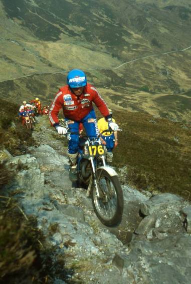 Bernie Schreiber - USA - 325 Bultaco on Calliach in the 1980 Scottish Six Days - © - Iain Lawrie, Kinlochleven.
