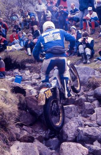 Mick Andrews (250 Honda) in the 1987 Scottish Six Days on Ben Nevis - © – Iain Lawrie, Kinlochleven.