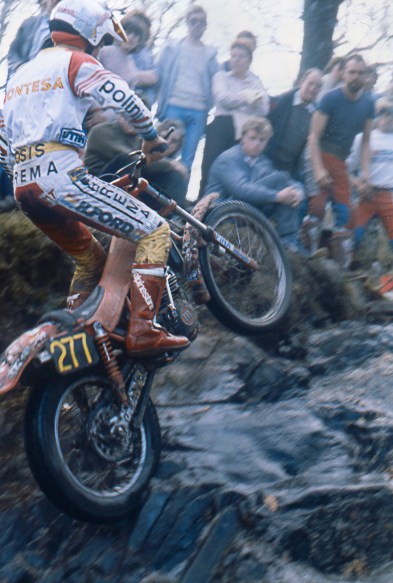 Diego Bosis (350 Montesa) on Witches Burn in the 1985 Scottish Six Days - © – iain Lawrie, Kinlochleven.