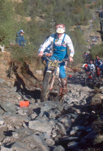Gavin Johnston (250 Yamaha) on Pipeline in the 1985 Scottish Six Days - © – Iain Lawrie, Kinlochleven.