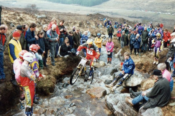 Doug Lampkin in 1994 at the Scottish Six Days at Fersit – © – Jeremy Whittet