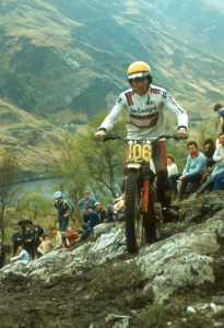 Rob Edwards (Sandiford Montesa) Scottish Six Days Trial 1981 - Mamore Section - Photo ~ Iain Lawrie, Kinlochleven