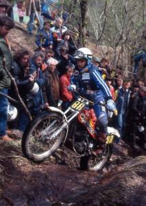 Yrjo Vesterinen (349 Montesa) in the 1980 Scottish Six Days on Trotters' Burn - © – Iain Lawrie, Kinlochleven.