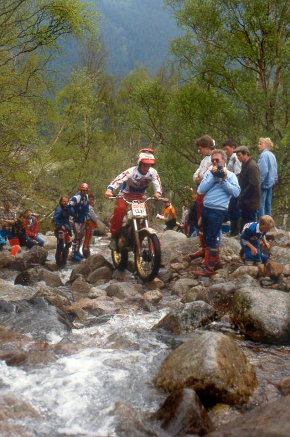 Colin Ward Jnr from Stanley ,County Durham in the 1988 Scottish Six Days on Ben Nevis. Hos fatehr Colin Ward Snr was a handy rider and backmarker at the SSDT for many years Photo: Iain Lawrie, Kinlochleven