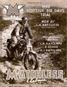 1950 Matchless Advert SSDT Win