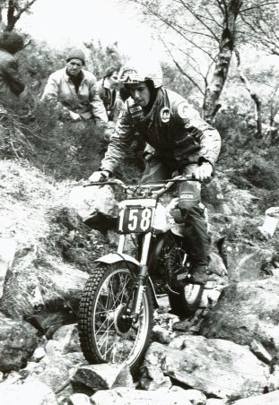 Charles Coutard in 1980 on the 276cc SWM on which he came in 