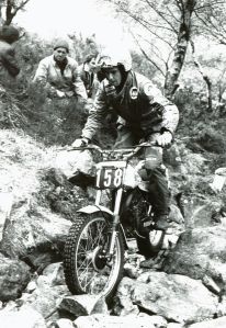 Charles Coutard in 1980 on the 276cc SWM on which he came in 