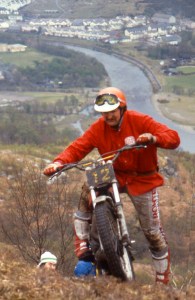 Felix Krahnstover (Montesa) in 1983 on Mamore - Photo: Iain Lawrie, Kinlochleven