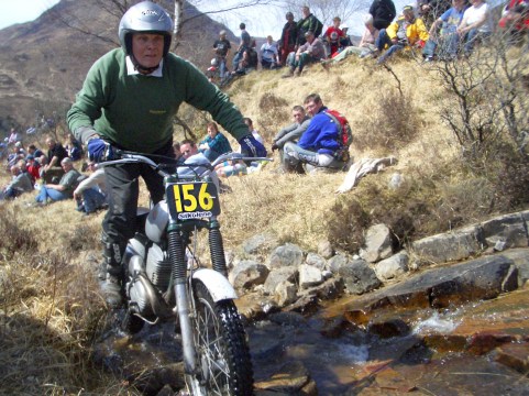 Mike Ransom on Am Bodach in 2008 at the Pre'65 Scottish Trial - Photo copyright: Iain Lawrie, Kinlochleven.