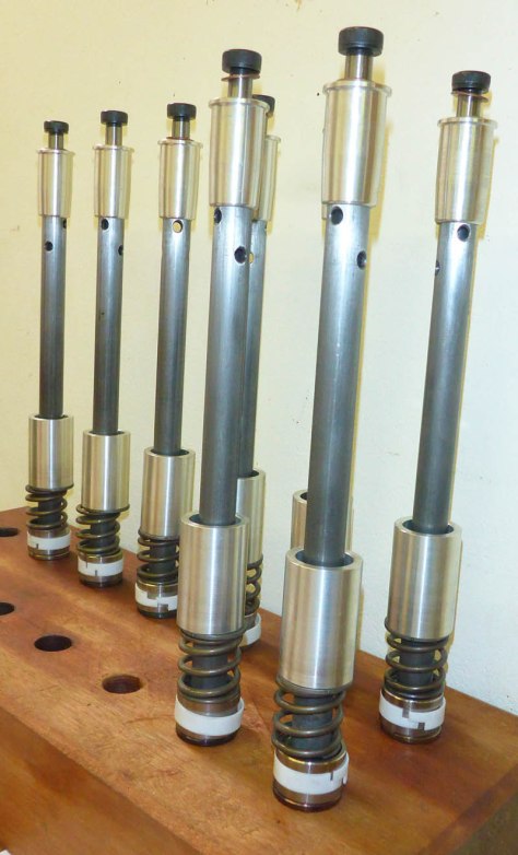 Assembled damper rods