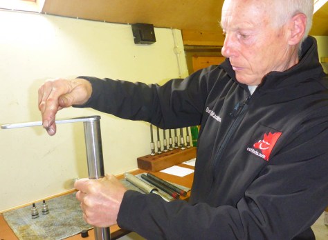 Tightening the top nut