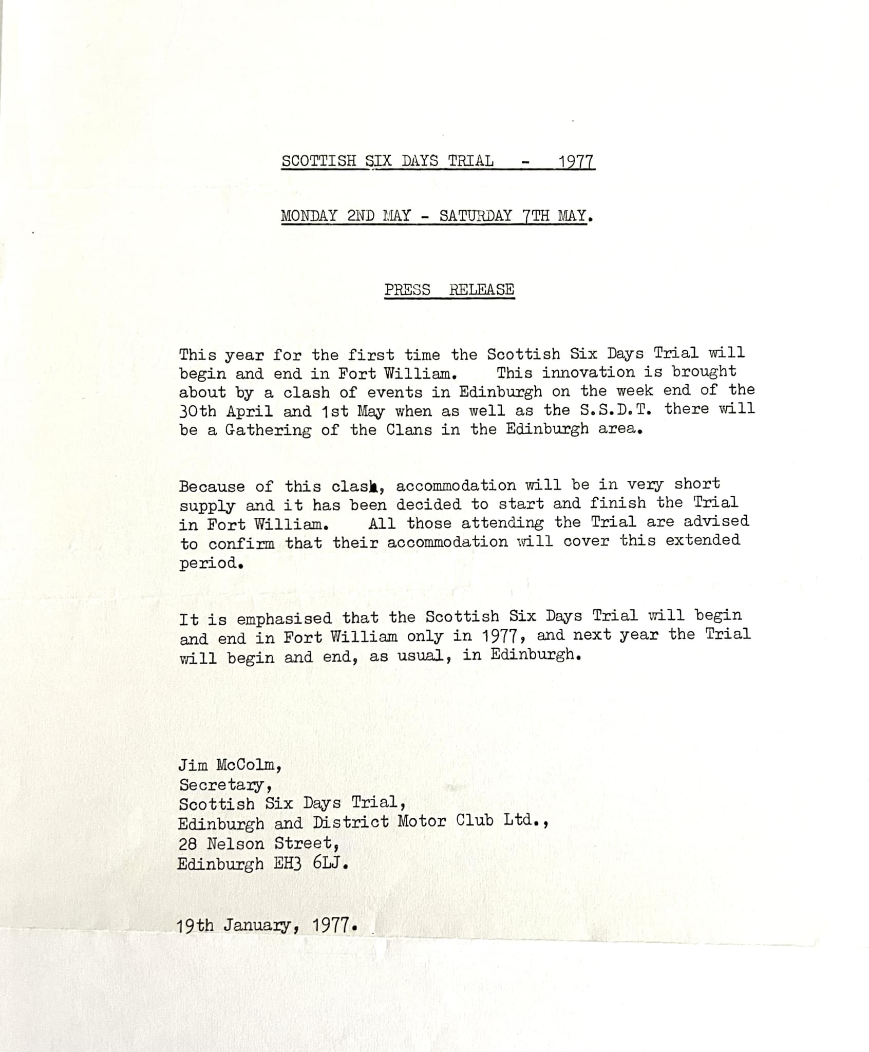 SSDT 1977 Notification