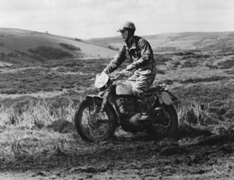 The Army modified BSA B40 for ISDT use, with George Webb on board.